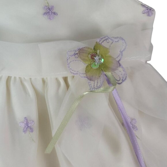 Special Occasions Formal Dress Cream SZ 0-3M Embroidery Pageant Wedding Party - Picture 3 of 9